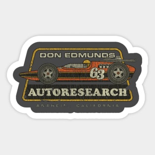 Don Edmunds Autoresearch 1963 Sticker